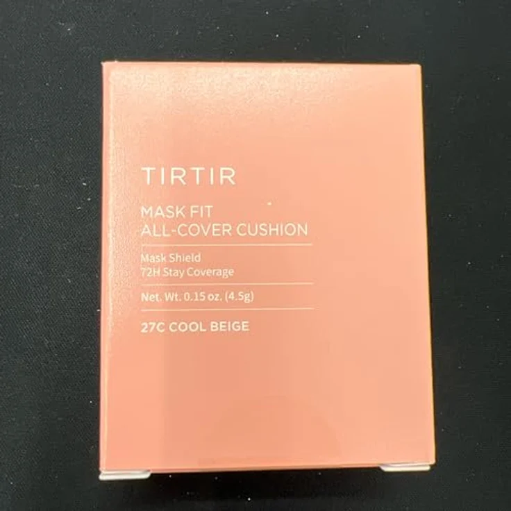 TIRTIR Mask Fit Aura Cushion Mini, mattierendes Make-up im Schwämmchen, Farbton 27C Cool Beige, 4.5 g, mit ausgezeichneter Abdeckung und feuchtigkeitsspendenden Eigenschaften – Bild 7