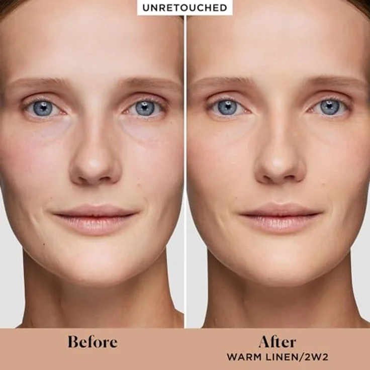 Laura Mercier REAL FLAWLESS FOUNDATION, 29 ml Foundation in 2W2 WRM LIN, schwerelose und wasserfeste Textur für mittlere Deckkraft – Bild 3