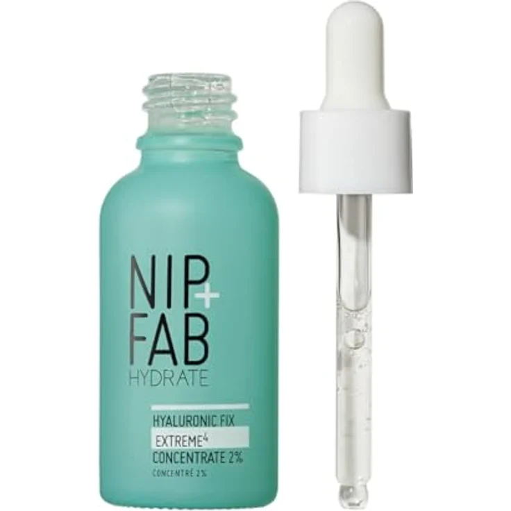 Nip+Fab Hyaluronic Fix Extreme4 2% Hydration Concentrate, 30ml - Ultra leichte Feuchtigkeitstropfen mit Hyaluronsäure für sichtbar aufgepolsterte und hydratisierte Haut – Bild 3