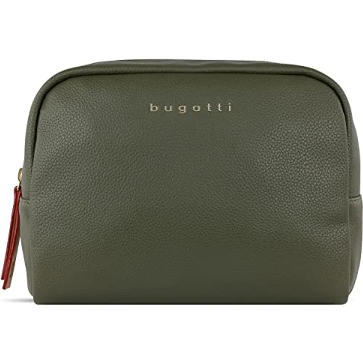 bugatti Ella Kulturbeutel, Kosmetiktasche, Toiletry Bag, Waschtasche, Waschbeutel, Toilettentasche in Olive