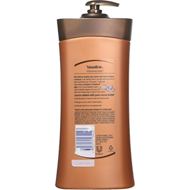 Vaseline Intensive Care Cocoa Butter Deep Conditioning Body Lotion, reichhaltige Feuchtigkeitslotion mit Kakaobutter und Vitamin E, 600ml – Bild 2