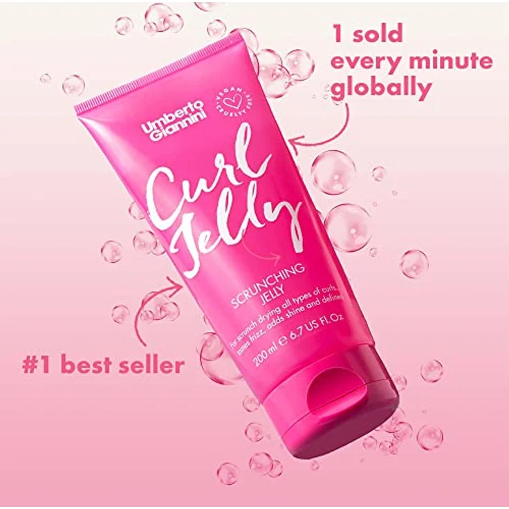 Umberto Giannini Curls Starter Kit, Curl Jelly Trio mit Shampoo, Conditioner und Scrunching Jelly, 3 x 50 ml – Bild 6