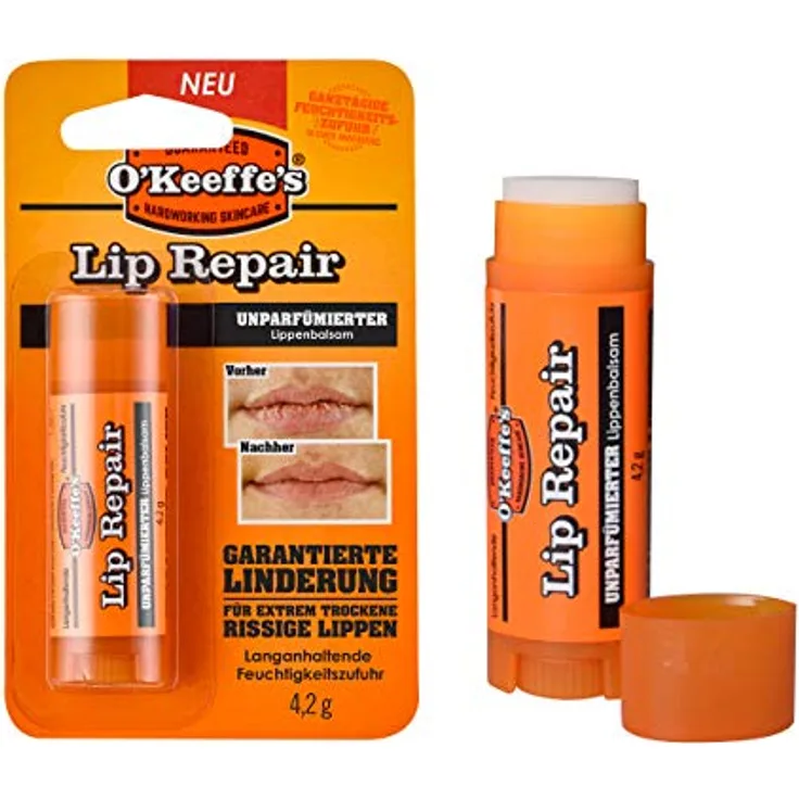 O'Keeffe's Lip Repair Unparfümierter Lippenbalsam 4.2g