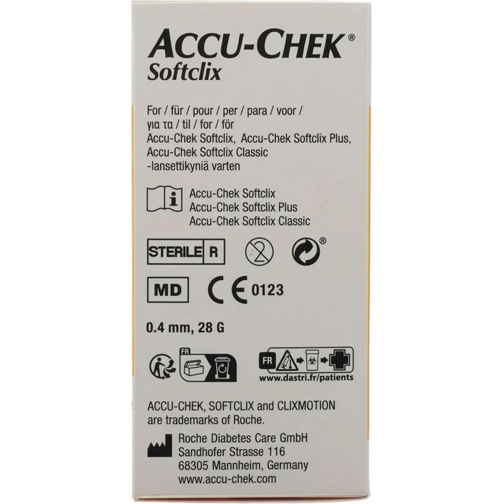 ACCU-CHEK Softclix Lanzetten, 200 Stück, sterile und silikonbeschichtete Lanzetten für sanfte Blutgewinnung