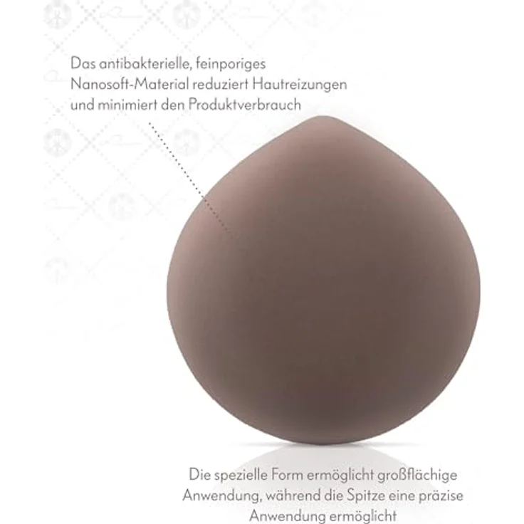 Luvia Cosmetics Makeup Puff Set Elegance – The Puffys, 2 Kosmetikschwämme im Set für flüssige Texturen in coffee – Bild 5