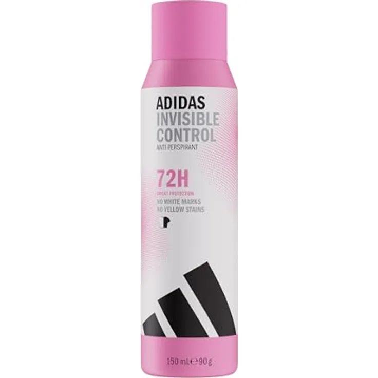 Adidas Invisible Control Antitranspirant-Spray, 150 ml, effektiver Schutz gegen Schweißbildung, unsichtbare Formel, ohne Flecken