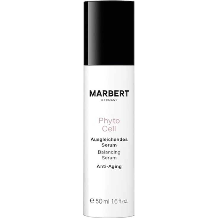 Marbert PhytoCell Ausgleichendes Serum, Gesichtsserum mit Hyaluronsäure für Damen zur Bekämpfung hormonell bedingter Hautalterung, 50 ml