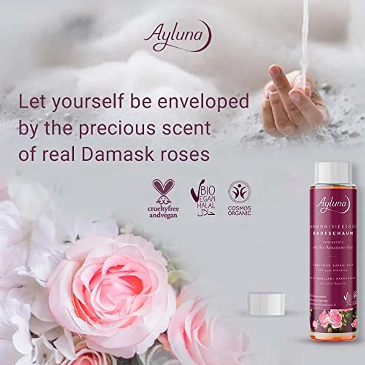 Ayluna Naturkosmetik Rosenblüte, Badeschaum, 400ml - Preisvergleich – Bild 5