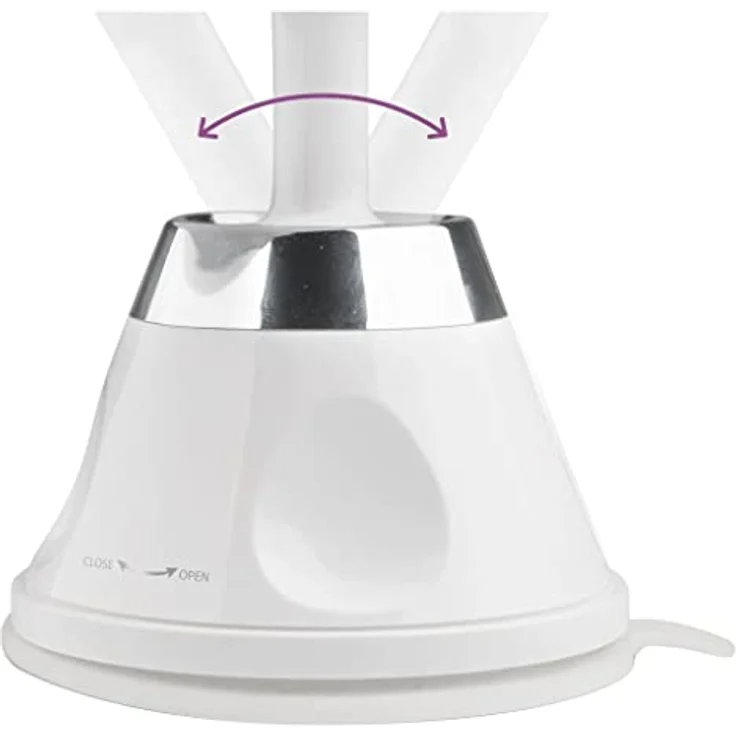 medisana CM 850 Kosmetikspiegel mit LED-Beleuchtung, Schminkspiegel mit 5-facher Vergrößerung, Starker Saugnapf zur praktischen Wandmontage, Weiß, 19 cm Durchmesser – Bild 3