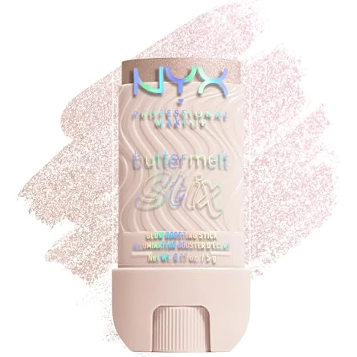 NYX PROFESSIONAL MAKEUP Buttermelt Stix Glow Boosting Highlighter, 8h Halt, 14 Farbtöne zum Mischen und Verblenden – Bild 1