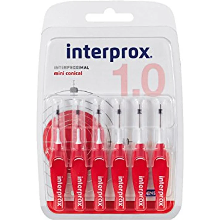 Interprox 4G Interdentalbürsten rot miniconical 6 Stück Packung Interdentalbürsten – Bild 2