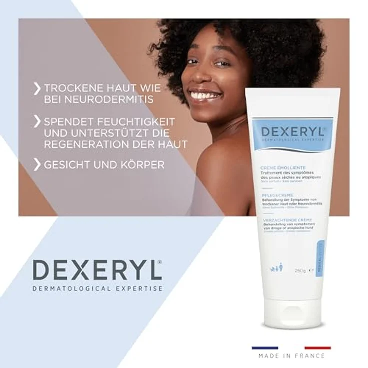 DEXERYL Pflegecreme für trockene Haut und Neurodermitis, 250 g medizinische Dermokosmetik aus der Apotheke – Bild 4