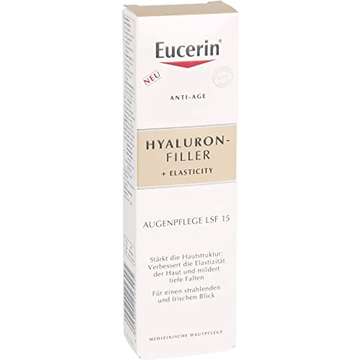 Eucerin Hyaluron-Filler + Elasticity SPF15 Anti-Falten-Augencreme für reife Haut 15 ml für Frauen – Bild 5