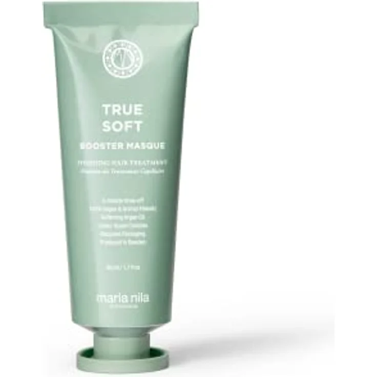 Maria Nila True Soft Booster Masque, 50 ml - Feuchtigkeitsspendende Haarmaske mit Arganöl - Glanz und Geschmeidigkeit - Ideal für coloriertes Haar - Vegan & Tierfreundlich - Reisegröße – Bild 1