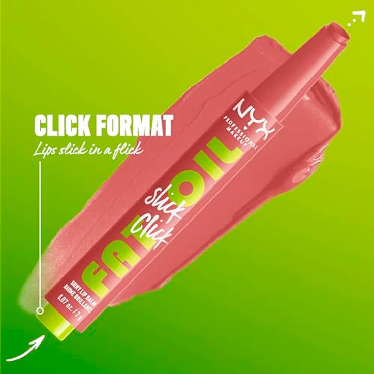 NYX Professional Makeup Fat Oil Slick Click Lippenstift, 2 g, getönter Lippenbalsam mit Himbeer-, Brombeer- und Avocadoöl, 20 Farbtöne verfügbar – Bild 4