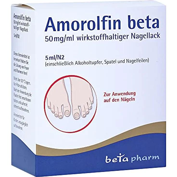 Amorolfin beta 50 mg/ml wirkstoffhaltiger Nagellack, 5 ml