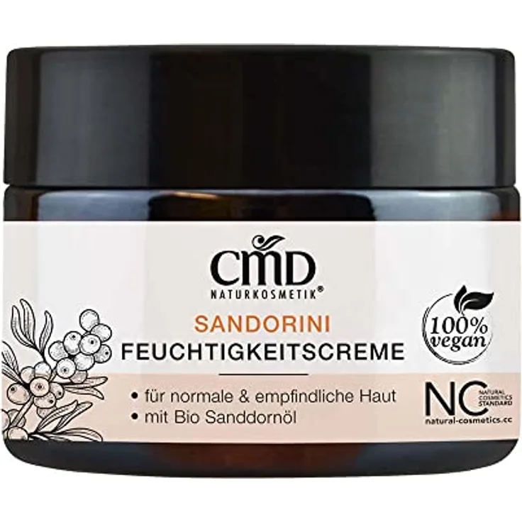 CMD Naturkosmetik Sandorini, Feuchtigkeitscreme, 50ml - Reich an essentiellen Fettsäuren, für einen frischen Teint