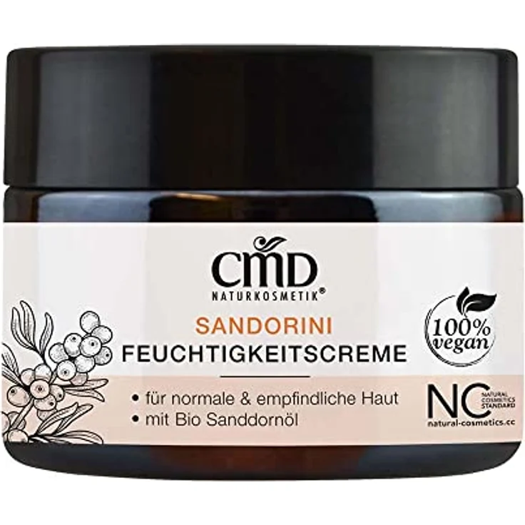 CMD Naturkosmetik Sandorini, Feuchtigkeitscreme, 50ml - Reich an essentiellen Fettsäuren, für einen frischen Teint