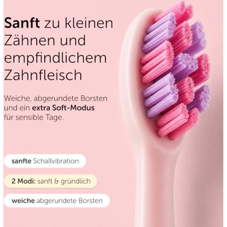 WonderSmile Kids Bürstenköpfe Fairy Rose, 3er Pack Ersatzbürstenköpfe extra weich für Schallzahnbürste – Bild 2