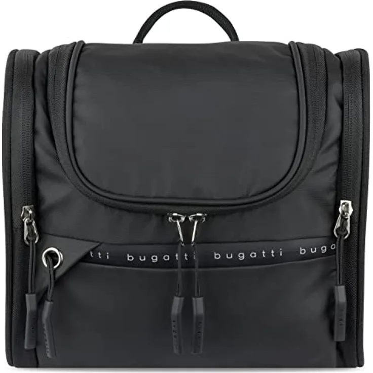 bugatti Blanc Delight Kulturbeutel Urlaub, Kulturtasche aus Tarpaulin & Nylon in schwarz