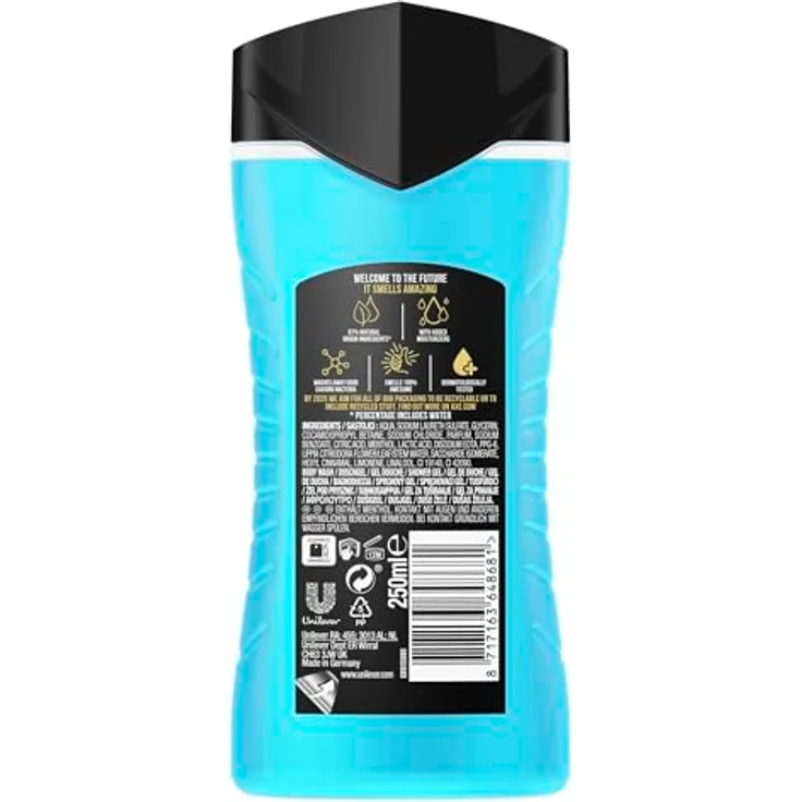 Axe 3-in-1 Duschgel & Shampoo Ice Chill für langanhaltende Frische und Duft nach der Dusche dermatologisch getestet 250 ml – Bild 2