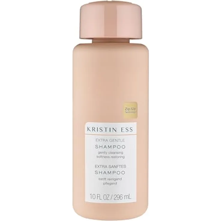 Kristin Ess | Shampoo Extra Gentle | Hochwertiges, sanftes Haarshampoo Damen, pflegt & beruhigt die Kopfhaut | Haarpflege für tägliche Anwendung | Vegan, ohne Sulfate, Parabene & Silikone | 296 ml