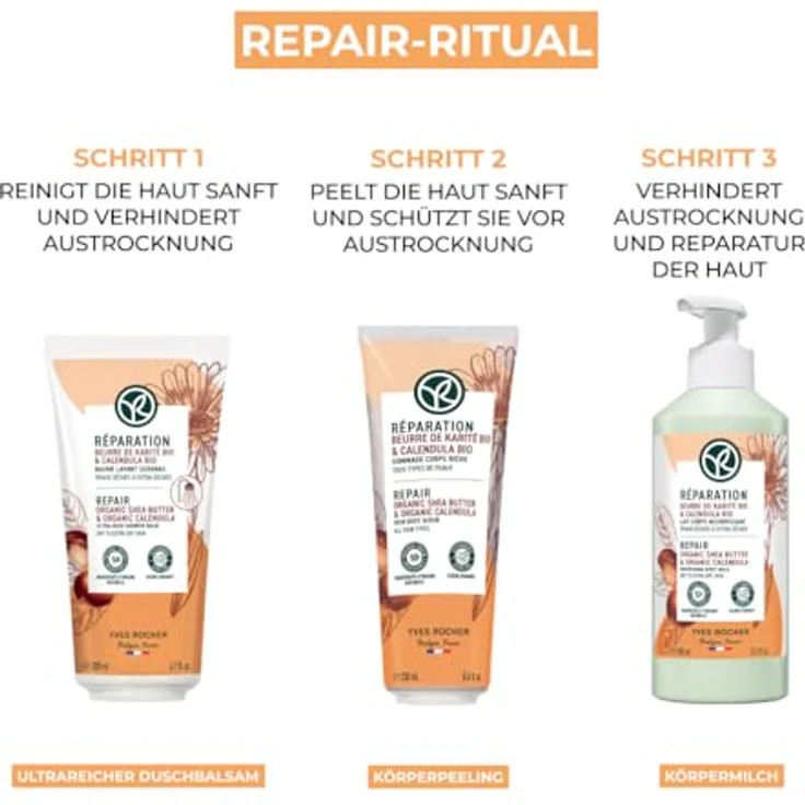 Yves Rocher PFLANZENPFLEGE KÖRPER Repair-Körpermilch 390 ml | reichhaltige Body Milk | repariert sehr trockene Haut & baut sie wieder auf – Bild 5