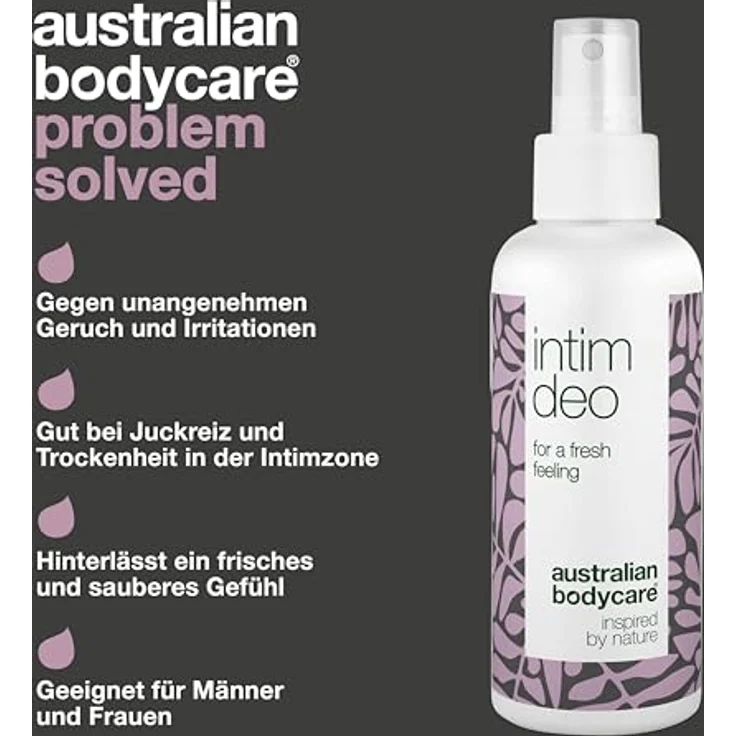 Australian Bodycare Intim Deo Geruchsblock – 100% vegan, Teebaumöl gegen unangenehmen Geruch im Intimbereich, 100 ml – Bild 3