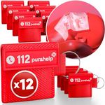 Purahelp Erste-Hilfe-Set Beatmungstuch 12er Set, Hygienischer Mund-zu-Mund Beatmungsschutz mit praktischer Tasche und Schlüsselanhänger