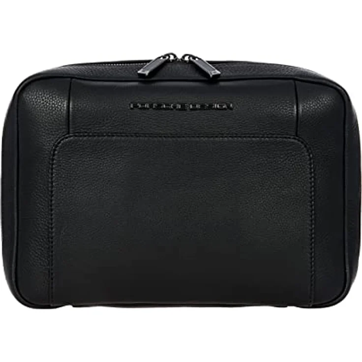 Porsche Design Roadster Kulturbeutel, 100% Leder, 26 cm x 9 cm x 19 cm, schwarz – Bild 1