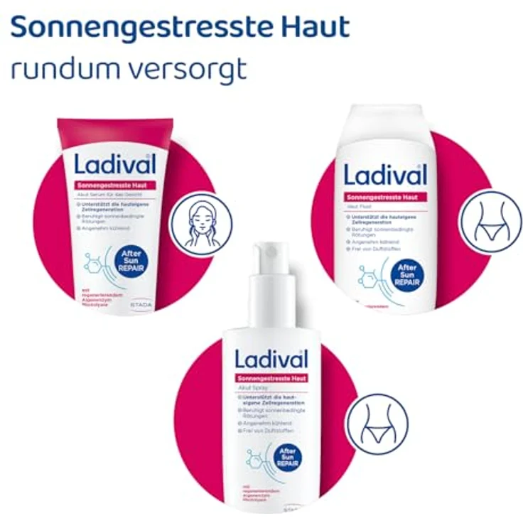 Ladival Sonnengestresste Haut Akut Serum Gesicht, After Sun Repair mit Photolyase, regenerierend und kühlend, 50 ml – Bild 10