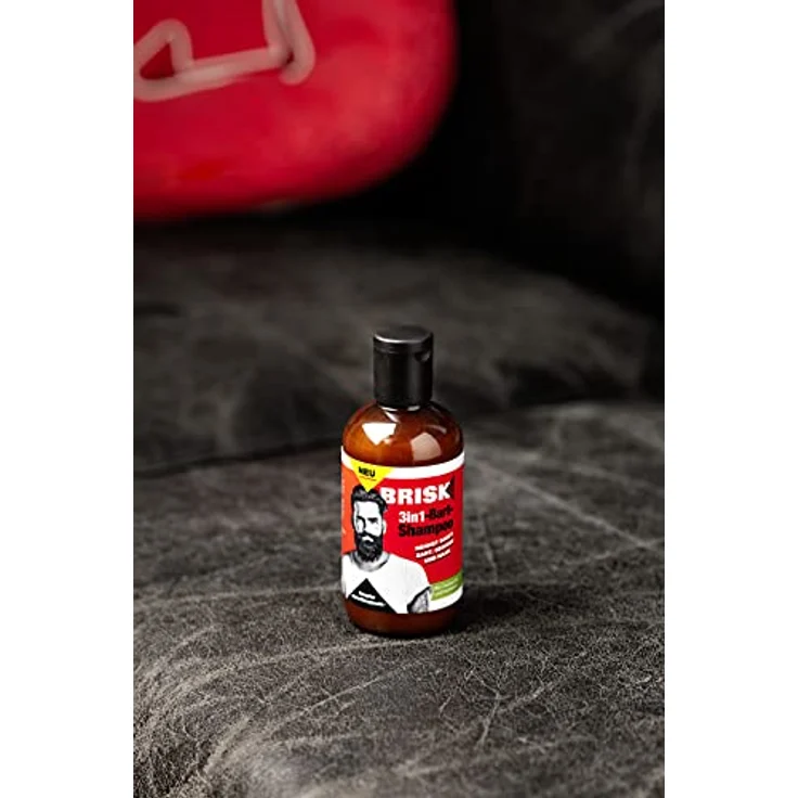 BRISK 3in1-Bart-Shampoo, 150 ml, Bart- und Haarpflege, Gesichtsreinigung für Männer, Shampoo für weiches Barthaar, Pflegeprodukt mit Bio-Teebaumöl – Bild 3
