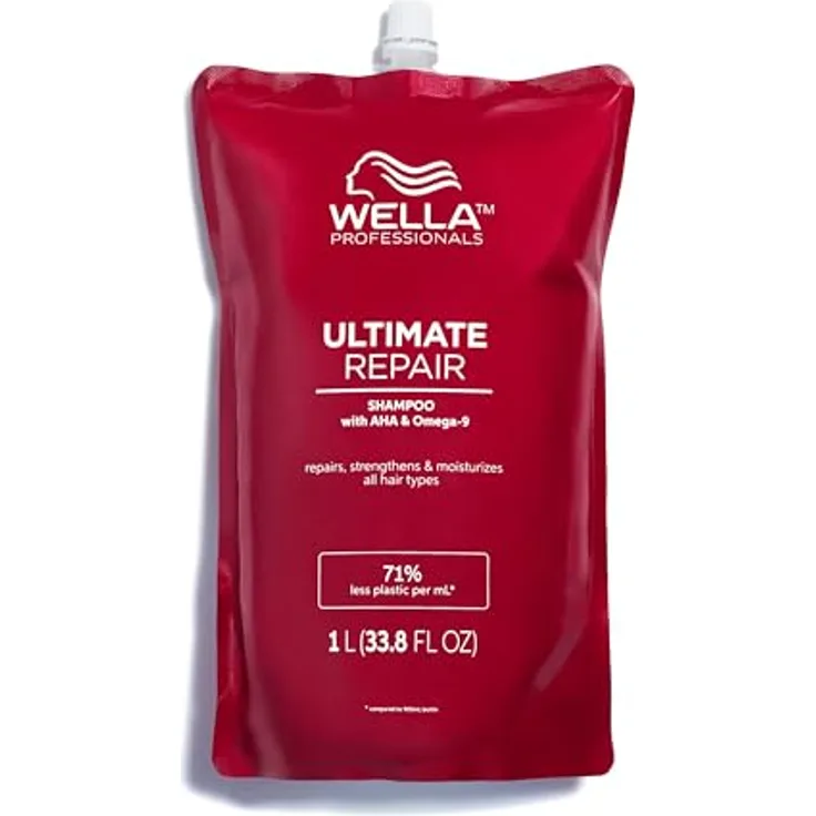 Wella Professionals Ultimate Repair Shampoo, stärkendes Shampoo für beschädigtes Haar, nachfüllbar, 1000 ml