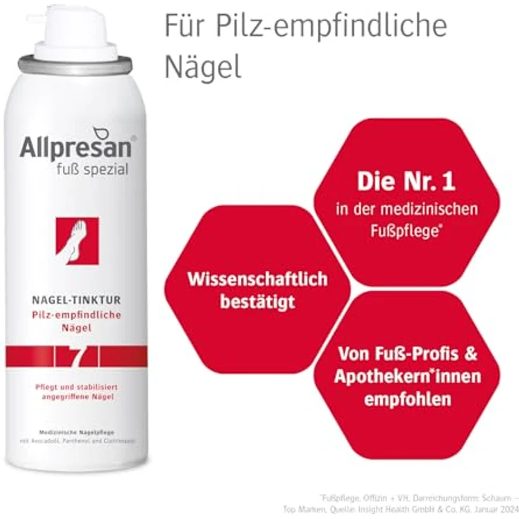 Allpresan Fuß spezial Nr. 7, Nageltinktur zur Therapie begleitenden Pflege, 125 ml mit Avocadoöl und Clotrimazol – Bild 3