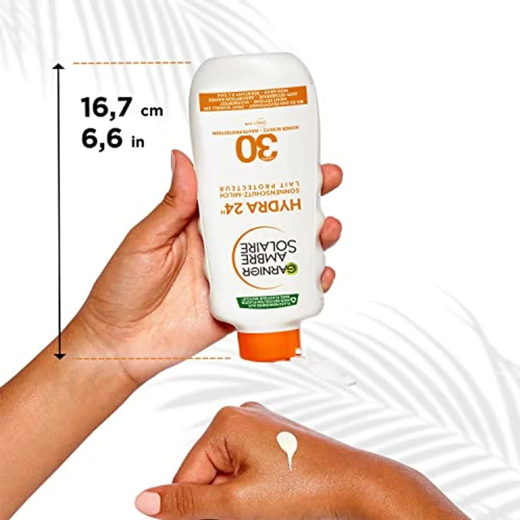 Garnier Sonnenschutz-Milch, LSF 30, feuchtigkeitsspendende Sonnencreme mit Shea Butter, Ambre Solaire, (1 x 200 ml) – Bild 5