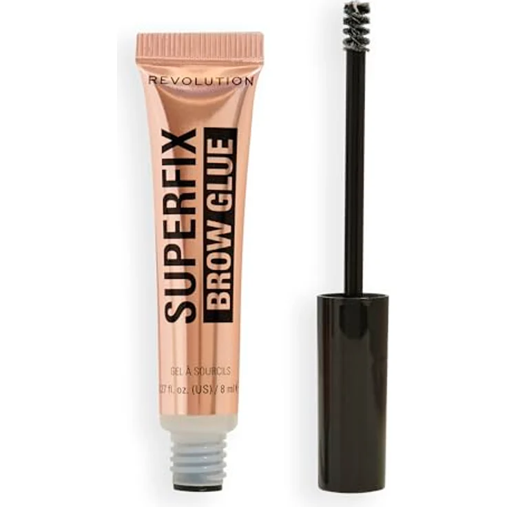 Revolution Superfix Brow Glue, Augenbrauengel mit langanhaltendem Halt, Vitamin E & Rizinusöl, Vegan & Tierversuchsfrei, 8ml – Bild 1