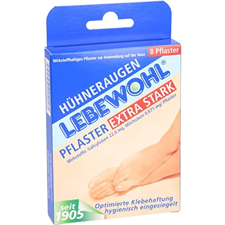 Lebewohl Hühneraugen Pflaster extra stark einges. 8 St., Druck- und Schmerzlinderung, Schutz vor Reibung – Bild 4