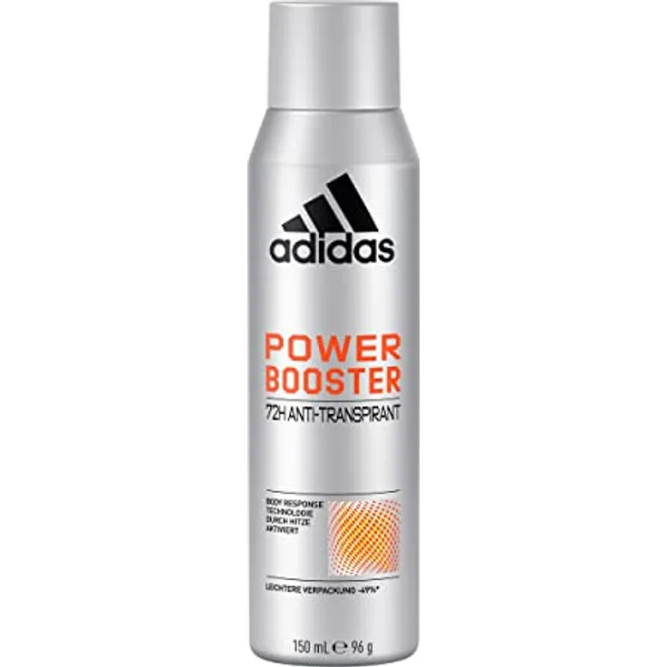 adidas Power Booster Anti-Transpirant Deo Roll-On für ihn, 72 Stunden trockene Frische, aromatisch-holziger Duft, 150 ml
