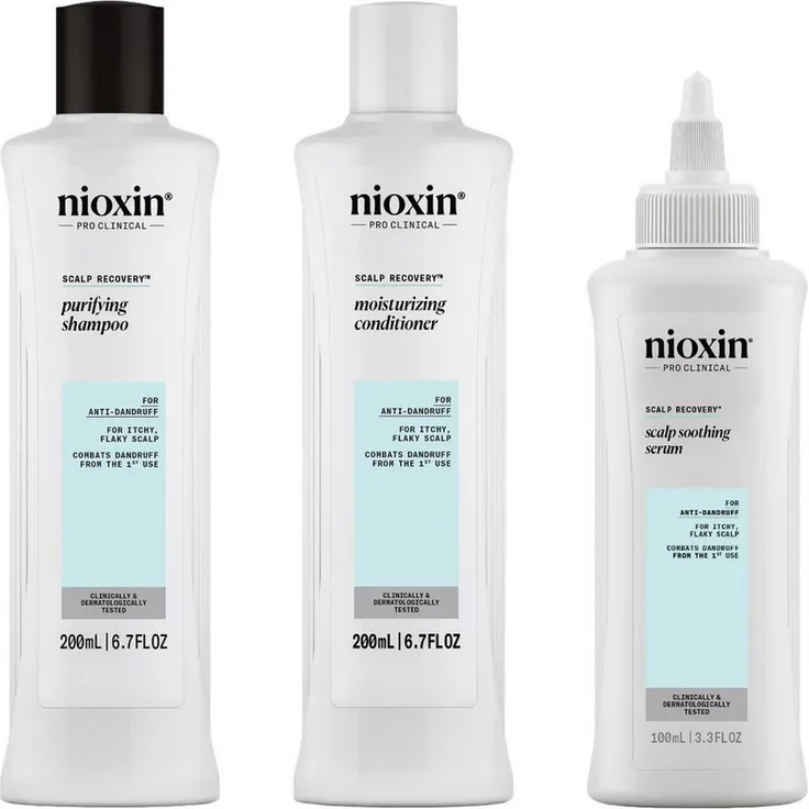 Nioxin Scalp Recovery Kit 500ml, Haarkur gegen Schuppen und Haarausfall, beruhigt die Kopfhaut und verbessert die Haargesundheit