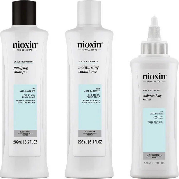 Nioxin Scalp Recovery Kit 500ml, Haarkur gegen Schuppen und Haarausfall, beruhigt die Kopfhaut und verbessert die Haargesundheit