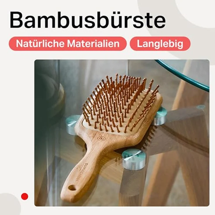 Olivia garden Healthy Hair Bambus Paddle 9-Reihig Hh-4 Massagebürste – Bild 5