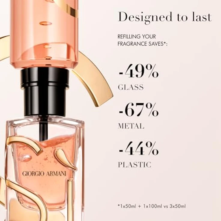 Armani Si Intense Eau de Parfum, Spray, Nachfüllpack, 100 ml - Damenduft mit sizilianischer Bergamotte, Rose de Mai und Patchouli – Bild 3