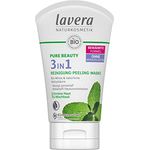 "lavera PURE BEAUTY 3in1 Reinigung Peeling Maske -reinigt porentief - bekämpft Hautunreinheiten - Mattiert & reduziert Hautglanz – Gesichtsmaske - Naturkosmetik - vegan - Bio (1 x 125ml)