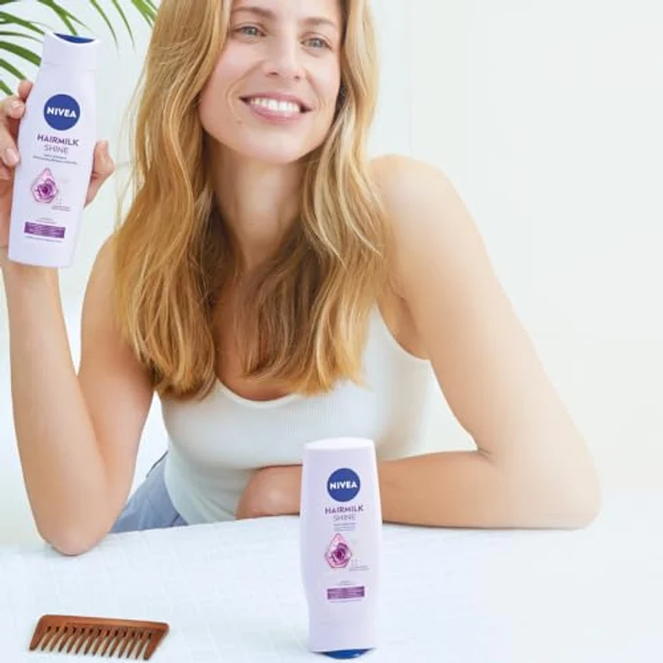 NIVEA Haarmilch Natürlicher Glanz pH-Balance Haarshampoo 250 ml – Bild 8