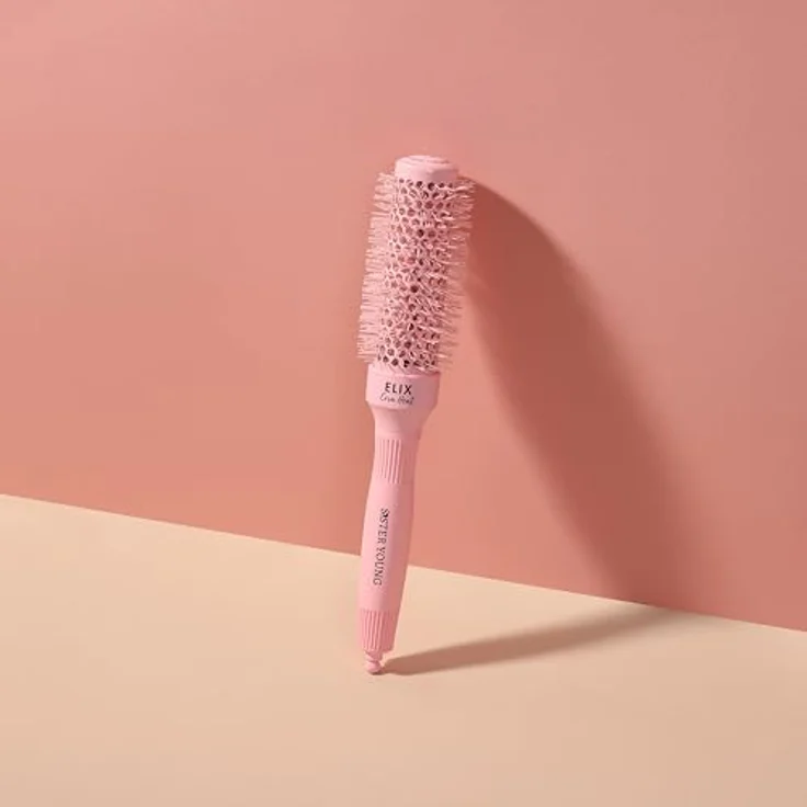 Sister Young ELIX NV-32 Rundbürste, keramische Stylingbürste mit 32 mm Durchmesser und antistatischen Borsten für voluminöse Frisuren – Bild 4
