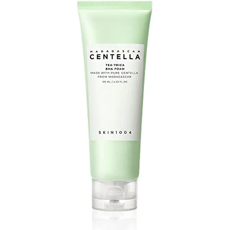 SKIN1004 Madagascar Centella Tea-Trica BHA Schaum, 140 ml, professionelle Reinigungspflege, lindert zu Akne neigende Haut