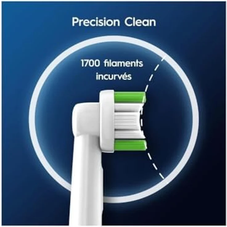 Oral-B Pro Precision Clean Aufsteckbürsten, 4 Stück, für optimale Zahnreinigung mit X-förmigen Filamenten und Indikatorwechsel – Bild 5