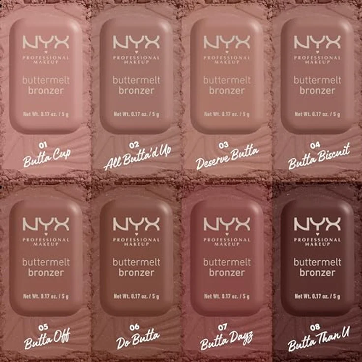 NYX PROFESSIONAL MAKEUP Buttermelt Bronze Bronzer, Mit Shea Butter, Mandelbutter & Mangobutter, Farbe: Butta Cup, 5 g – Bild 5