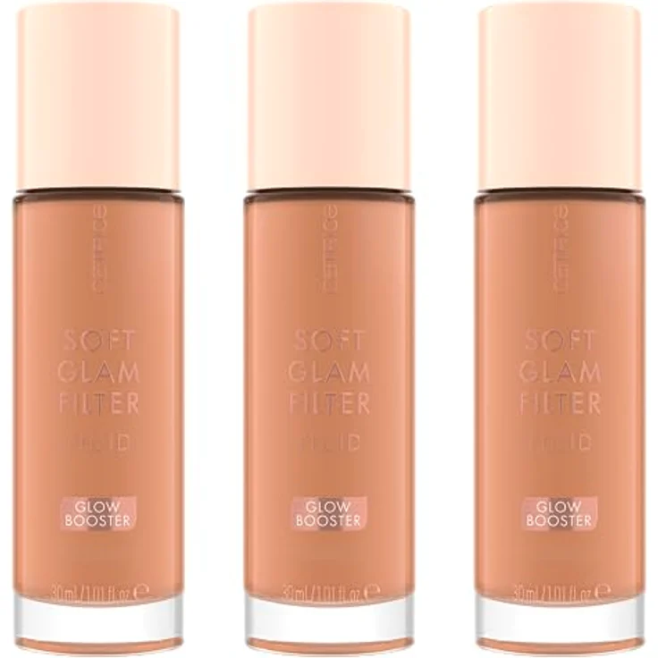 CATRICE Soft Glam Filter Fluid, Basis Nr. 030, Nude, pflegend, vegan, ölfrei, 3er Pack (3x30ml) – Bild 1