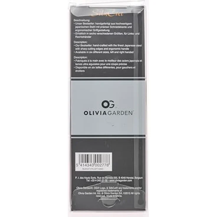 Olivia Garden SilkCut 5,75 Zoll für Linkshänder gebogen Klingen, silber/gold - Preisvergleich – Bild 3